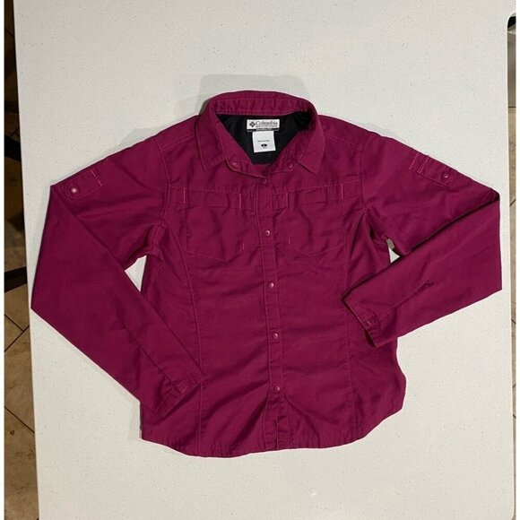 Girl’s Columbia Omni-Shield Snap Button Shirt - Picture 1 of 7